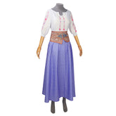 Lucy Gray Baird Cosplay The Hunger Games Costume Fancy Purple Dress Halloween Outfit